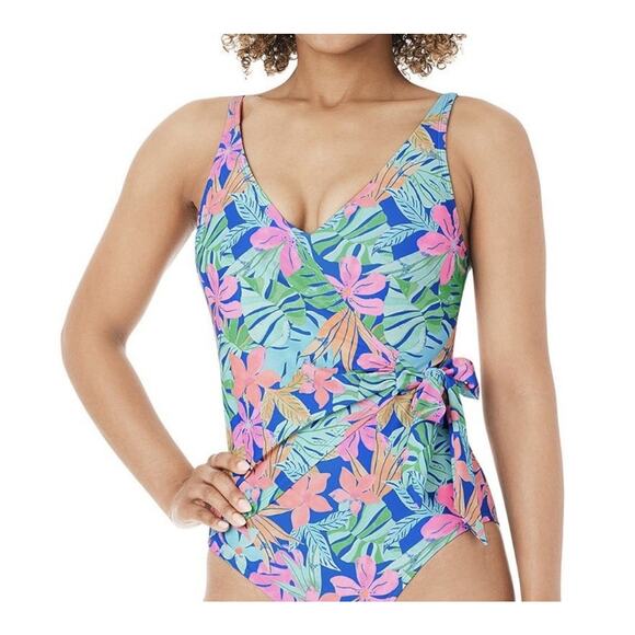 Member's Mark Women's Wrap-Style One-Piece Swimsuit Size Large - Picture 2 of 10